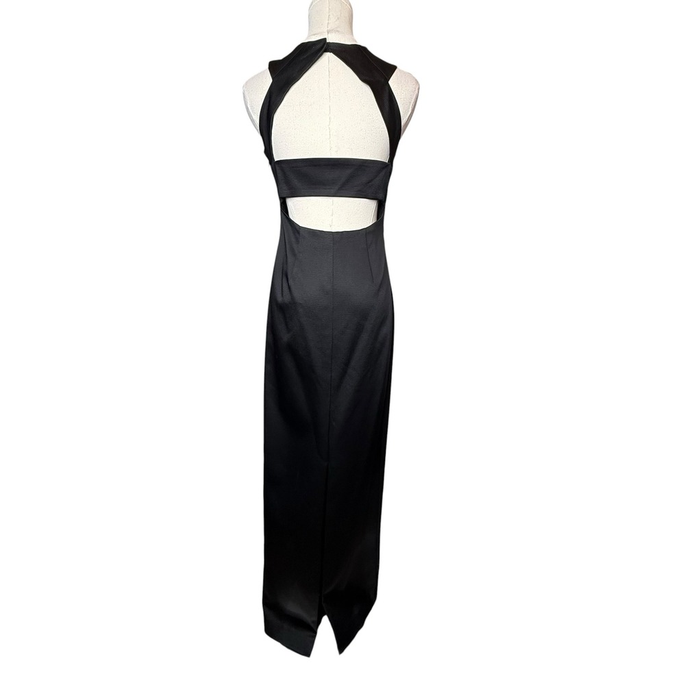Adrianna Papell Maxi Dress Open Back Gown Sleeveless Formal Evening Black size 2 - Picture 2 of 6